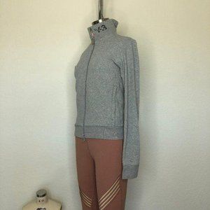 Y3 adidas Logo Mock Neck Zip Up Track Jacket Marle